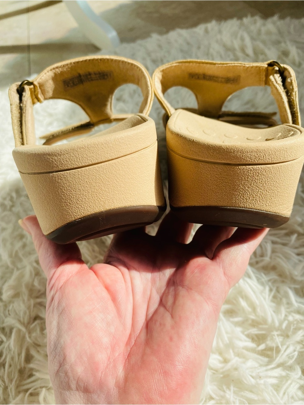 Vionic Ellie Adjustable Sandals Tan Snakesskin Embossed Comfort Slides Women’s 8 - Picture 6 of 9